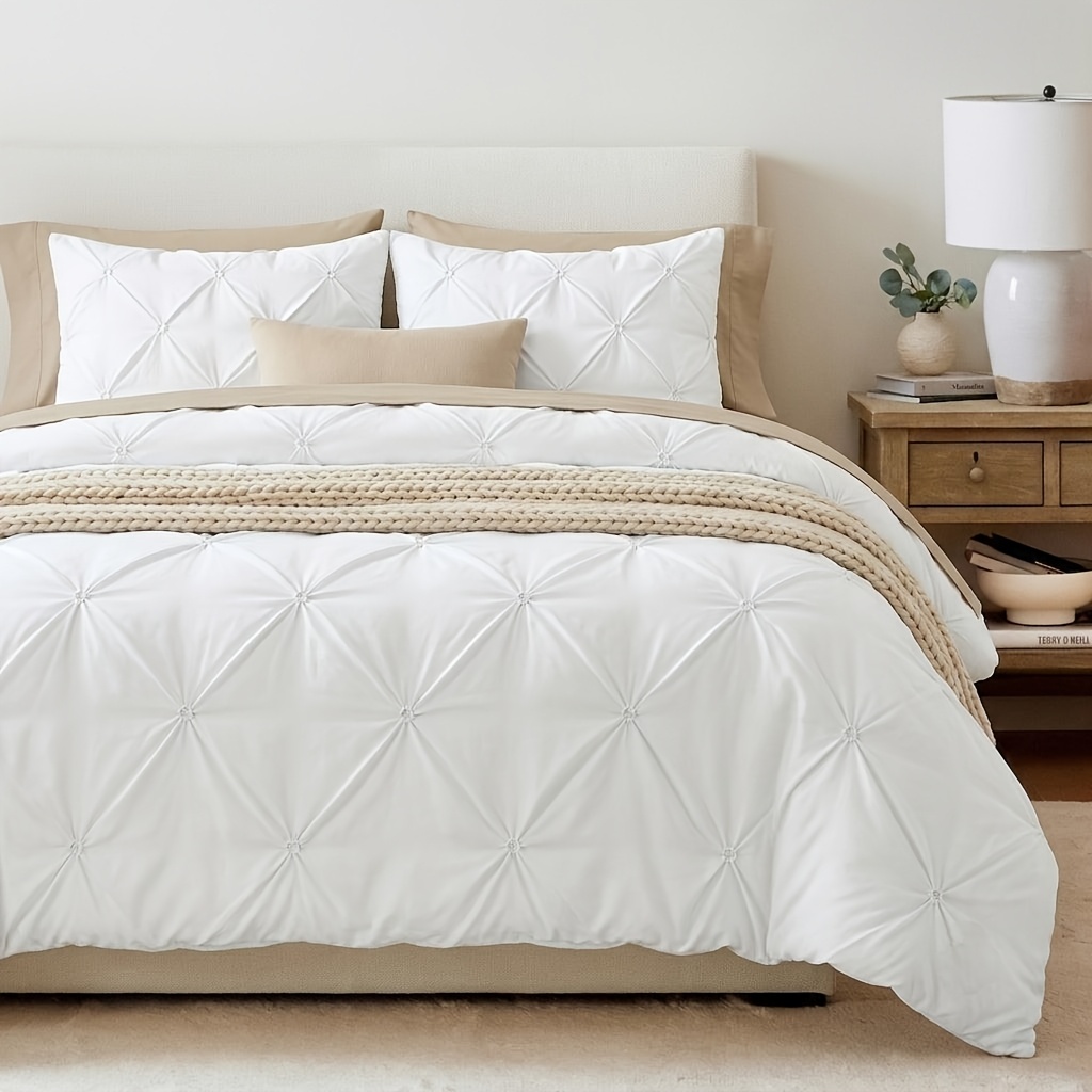 Image of 3pcs Duvet Cover Set With 2 Pillowcases (40 X 80cm), In Multiple Sizes, Soft, Breathable, Lightweight, , Machine Washable, No Insert Included, Back To School, Autumn Essentials
