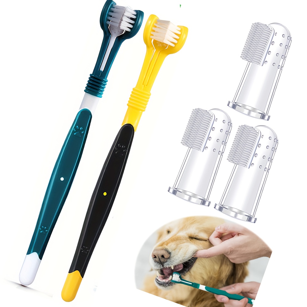 cepillo dientes dedo perros gatos cepillo dedo limpieza Temu Mexico - Main Image