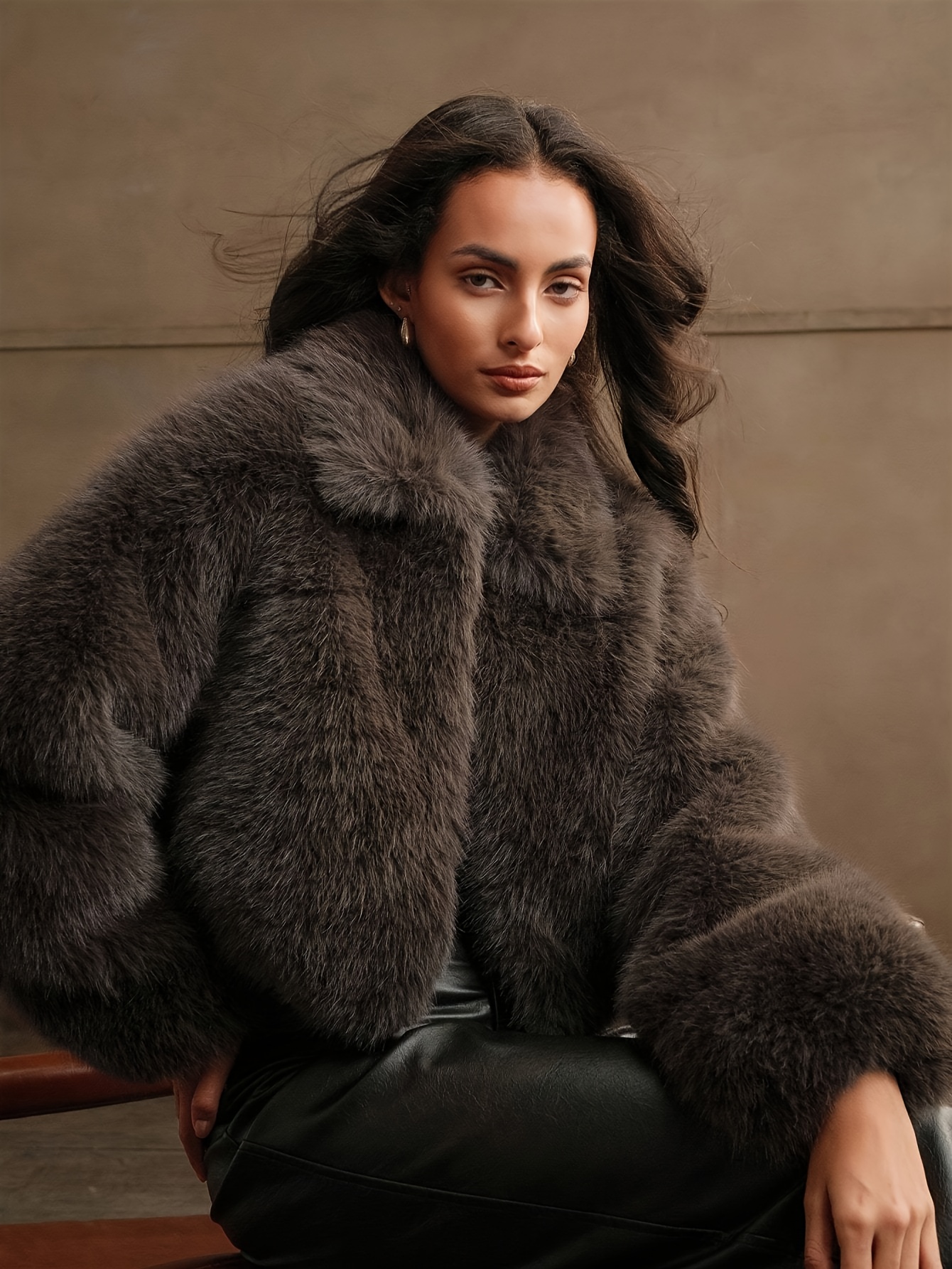 faux fur coat for formal dress VINCENZA EVENING COAT – Interwoven
