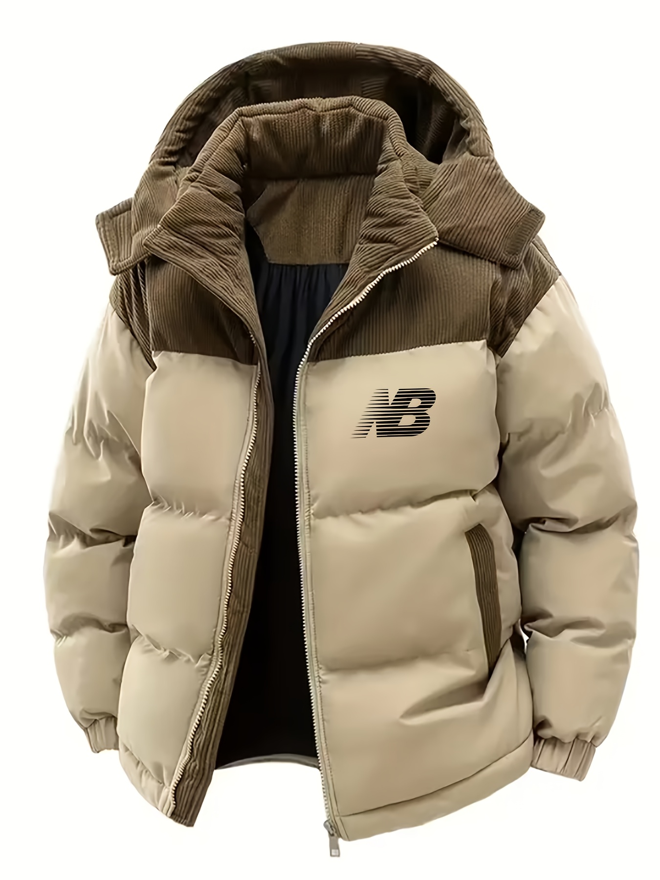 アイテム画像 【メンズ】厚手コーデュロイジャケット 秋/冬 | 取り外し可能フード付きコート、暖かく耐寒性、カジュアルにもフォーマルにも最適、簡単手洗い、アウトドアアクティビティに最適