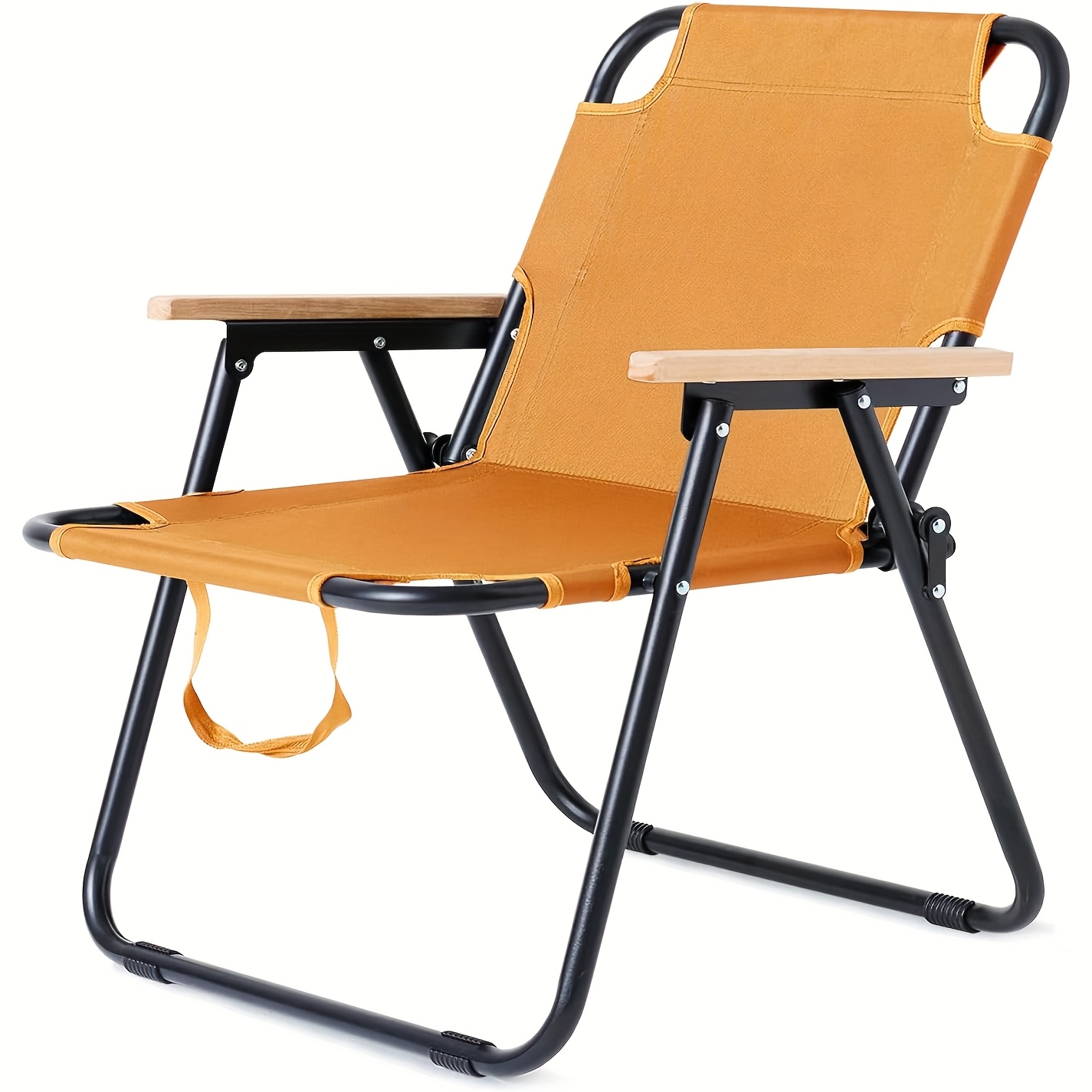 Camping Chair Foldable, Camping Folding Chair, Folding Camping Chair With Handle, Folding Camping Chairs With Wooden Armrest, Fishing, Picnic, Camping And Hiking