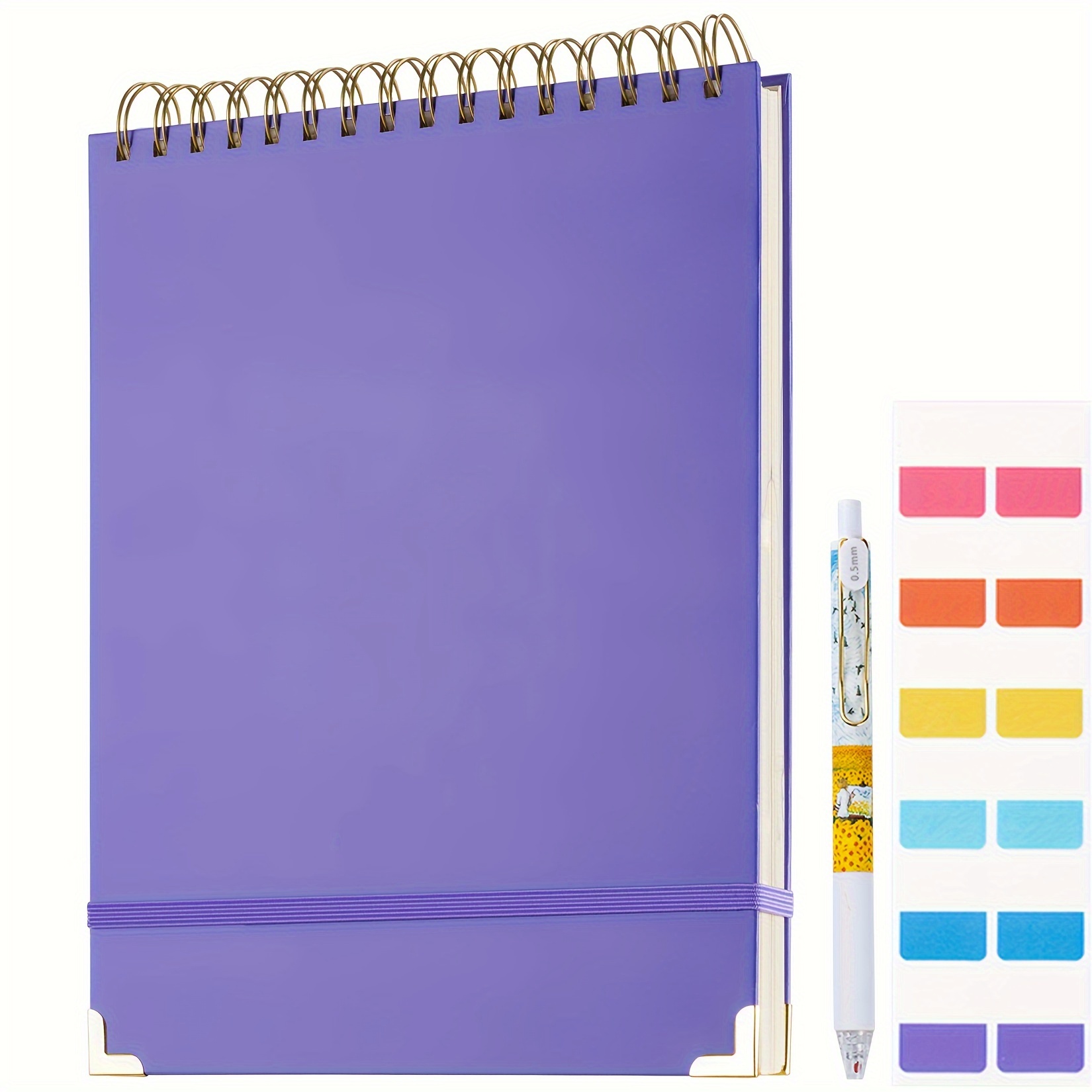 

Top Spiral Notebook 8.5x11 In, Top Steno Notepad 240 Pages, College Ruled, Hardcover Steno Pads, Left-handed, Spiral Notepads For Work, School, Office, Business Purple