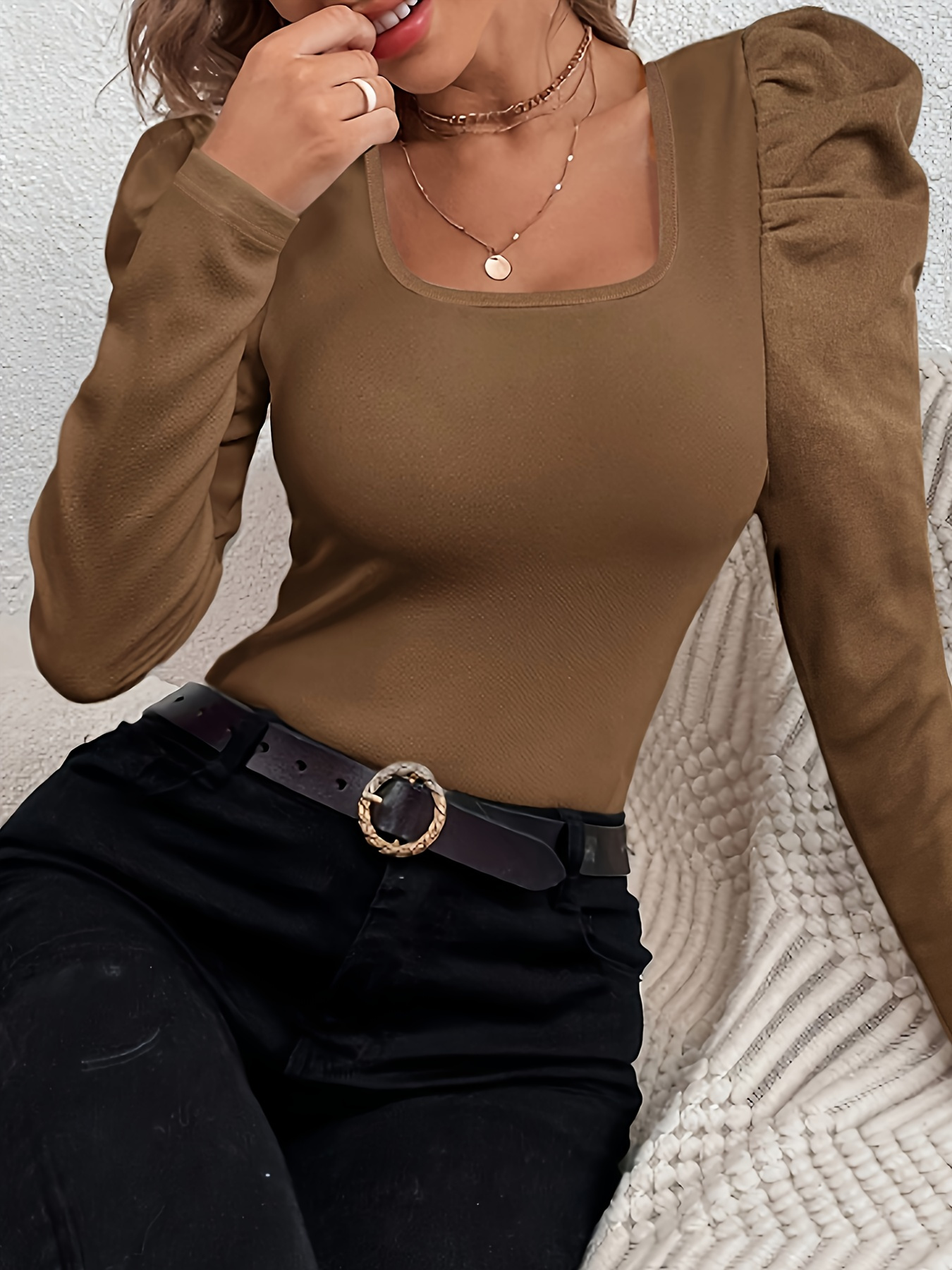 XSRYT Long Sleeve Shirts For Women 2024 Womens Fashion Round