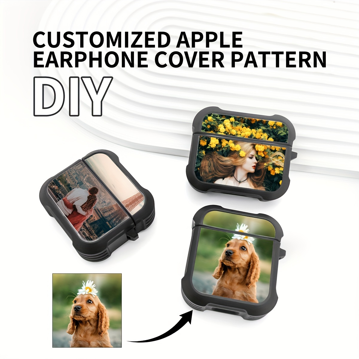 

Diy Photo Customization Pattern Customization For Airpods 1/2/3/airpods Pro/airpods Earphone Case Frosted Software Thickened Anti-fall Protective Case Birthday Gift Festival Gift