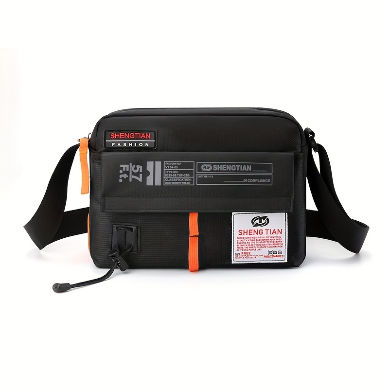 TEMU Bolso bandolera casual, estilo universal, moderno, de gran capacidad, de tela de nailon, con correa de ajustable, ideal para uso diario y viajes