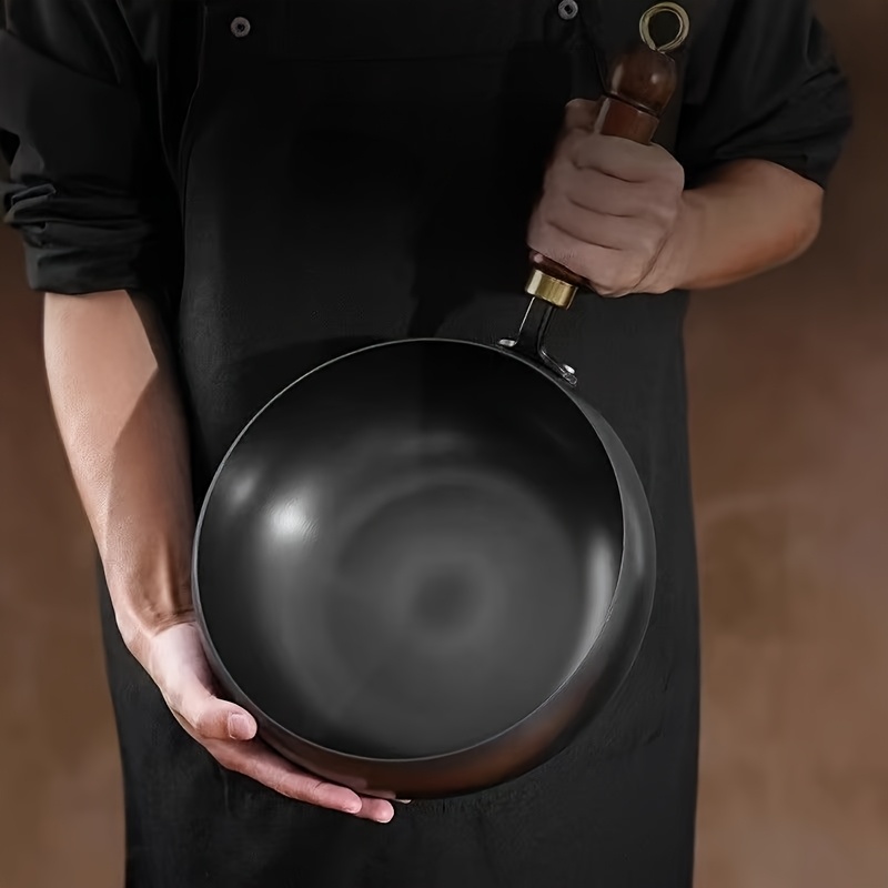 handmade traditional iron pot with large belly   surface non stick no coating splash proof from   Product details 4