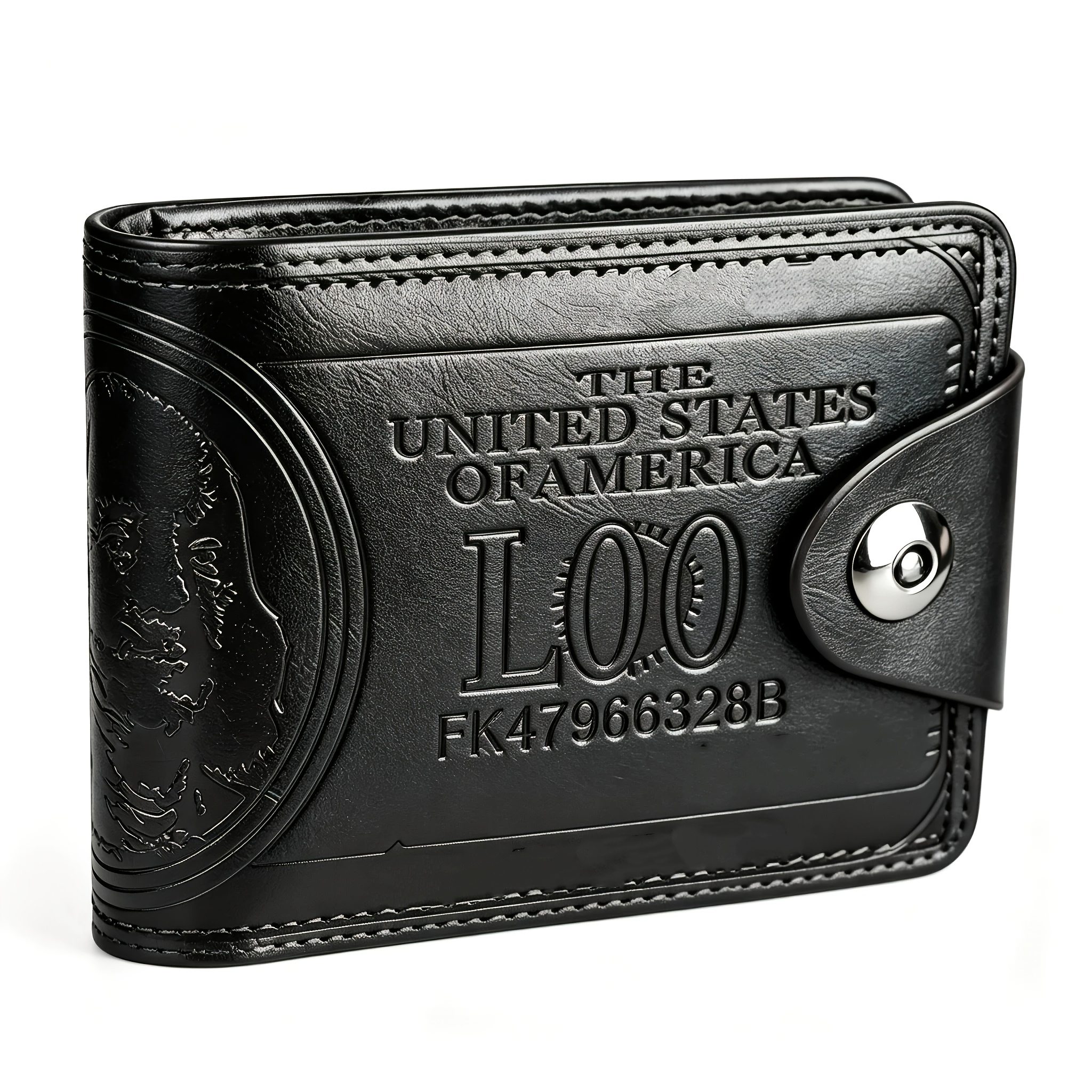 a retro style wallet   with     pattern and multiple card slots a   snap fastener coin purse suitable for   men and women and a brown retro wallet featuring   of    