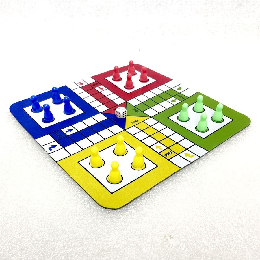 E-shop LUDO Spiel Klassisches Würfelspiel für 2-4 Personen Reise-Brettspiel Set Interaktives Brettspiel Geeignet für Familien Weihnachten Halloween