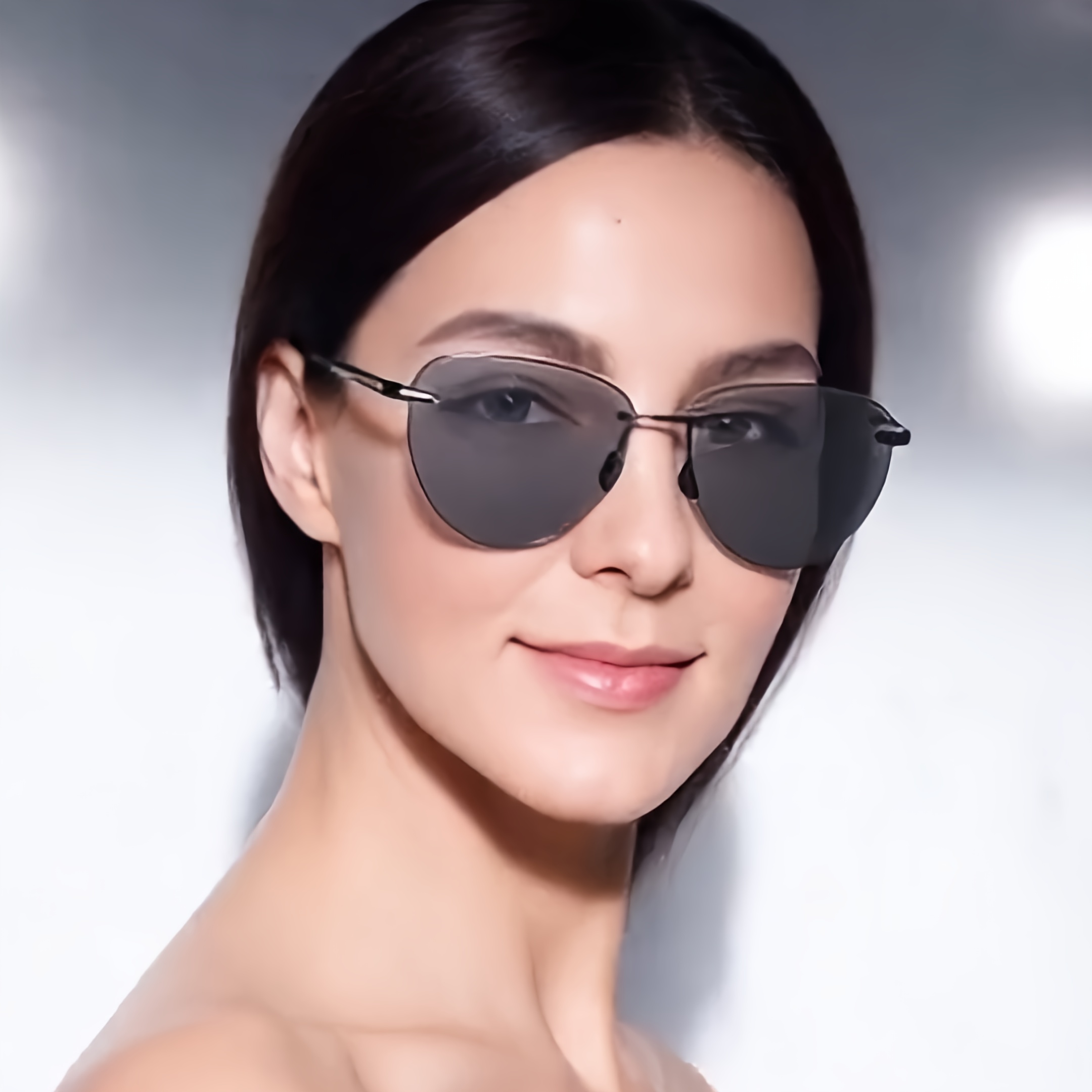 Woman Rimless Eyeglass Frames For Small Faces Pocket King VOX