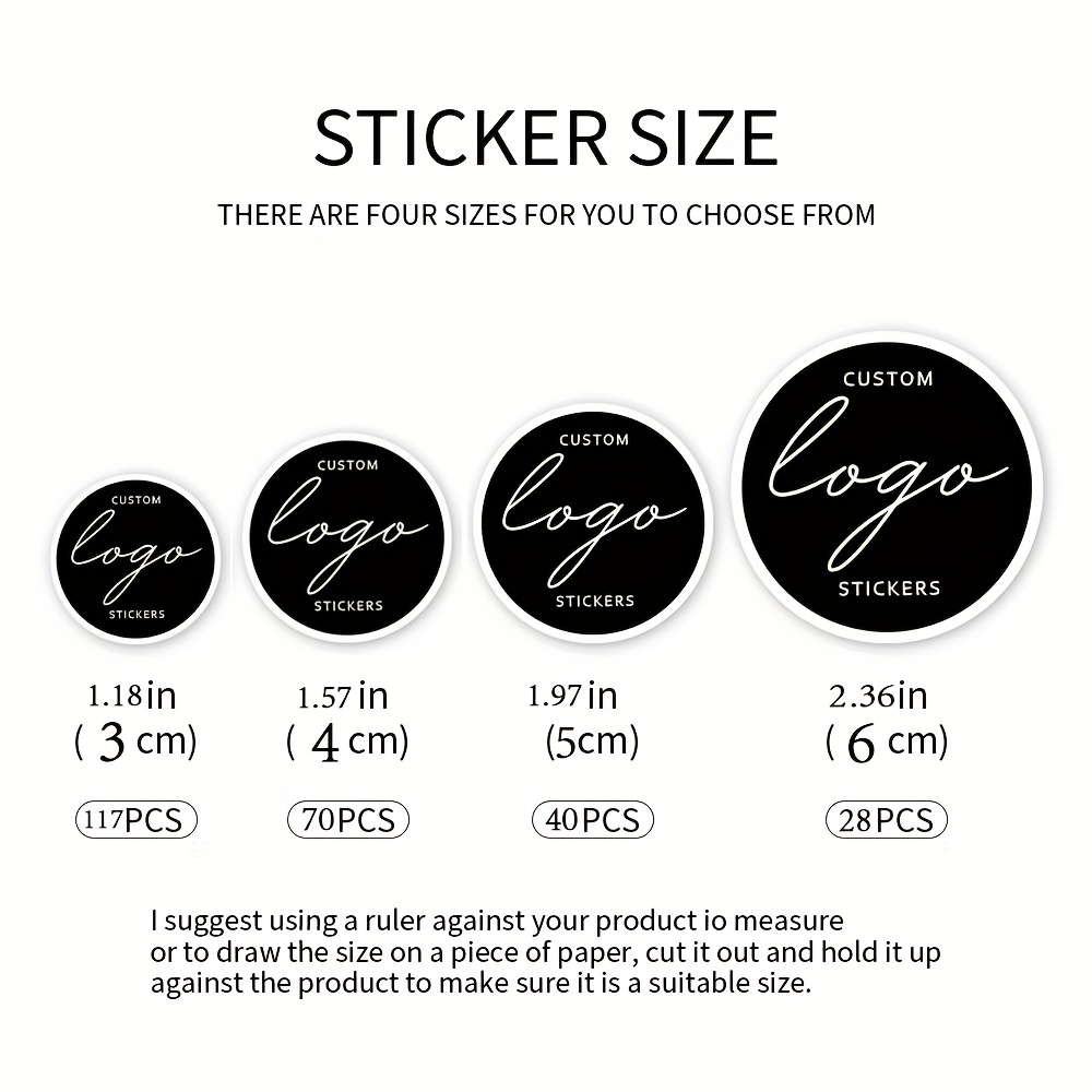 TEMU Custom Logo Stickers - Decals For Branding, Weddings, Promotions | Durable Art For Gift Bags, Laptops, Water Bottles | No Electricity Needed,