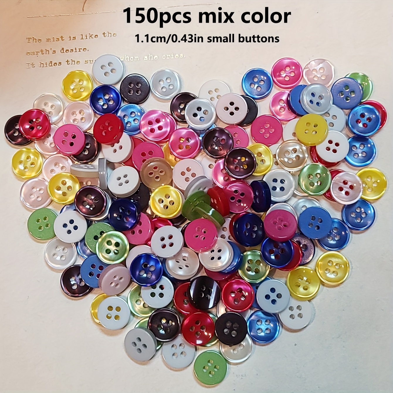 150pcs Pearlescent Handmade High-end Shirt Buttons Festive Handmade Buttons