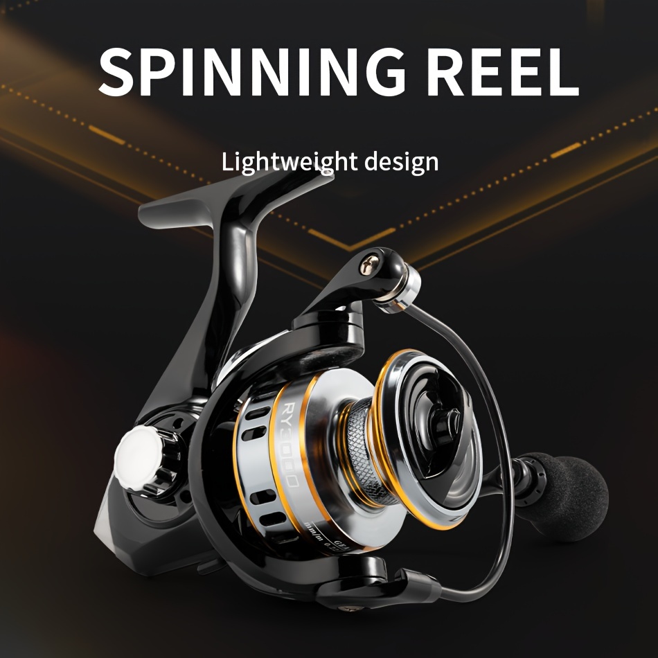 Spinning Reel, 5.2:1 Speed Ratio Metal Casting Spinning Fishing Reel,  Ultralight Ultra Smooth Carp Reel, Powerful Fishing Reels with CNC Machined