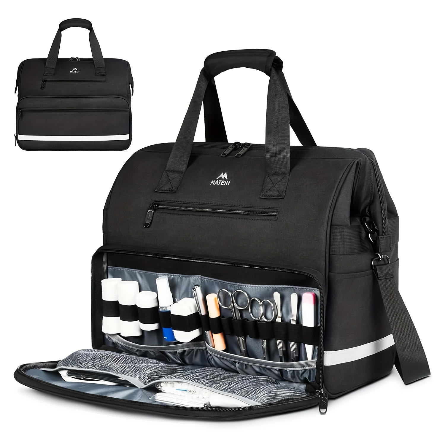 large       resistant featuring multiple pockets for nursing purposes this portable   bag is ideal for     and   a great gift for   and nurses   in black