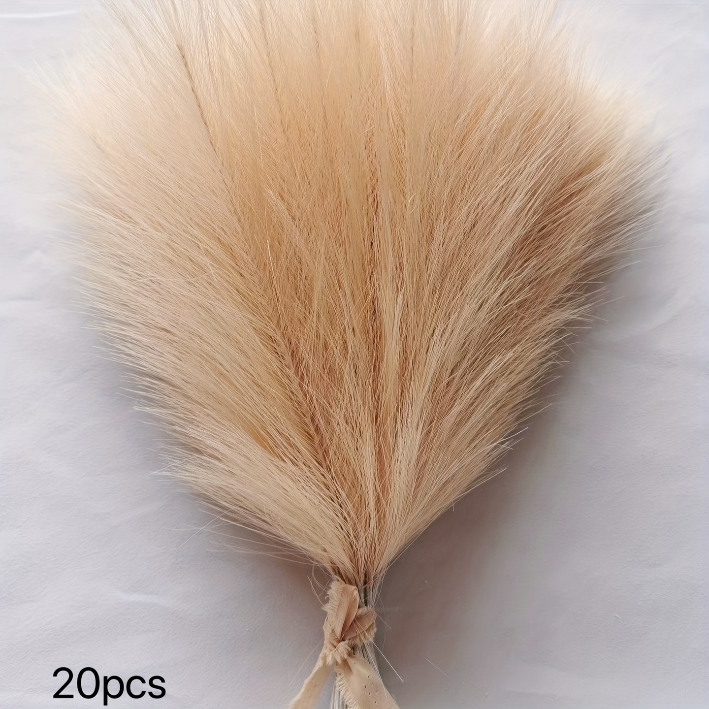 Image of 20pcs Faux Pampas Grass, Rustic Flower Floral Fake Pompas Grass Branches Vase Filler Flower Vase Arrangement Decoration, Home Kitchen Bohemian Decor, Wedding Engagement Holiday Party Decor, Home Decor