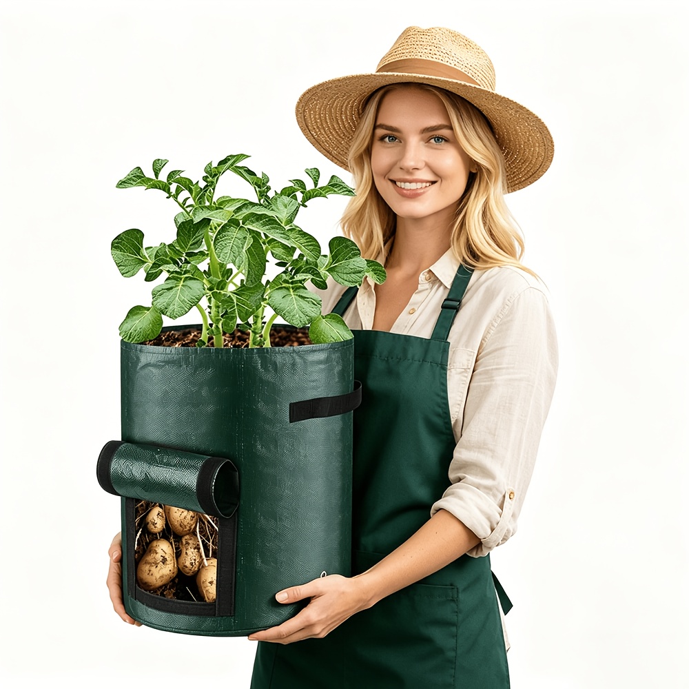 1 bag of potato planting bag garden planting bag with reinforced handle used for tomatoes vegetables and fruits plant   bag
