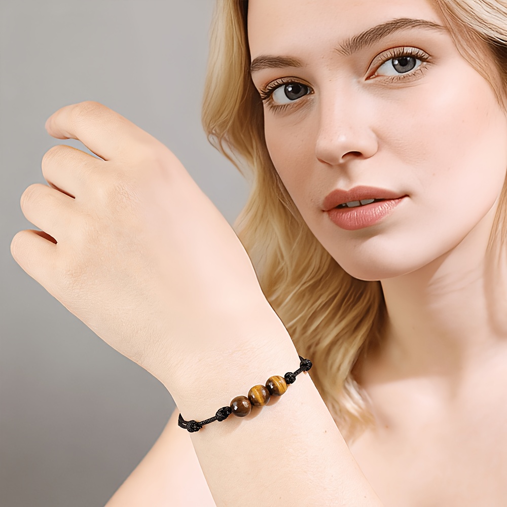 Unisex Adjustable Lucky Beads Bracelet Cord Set, Gift