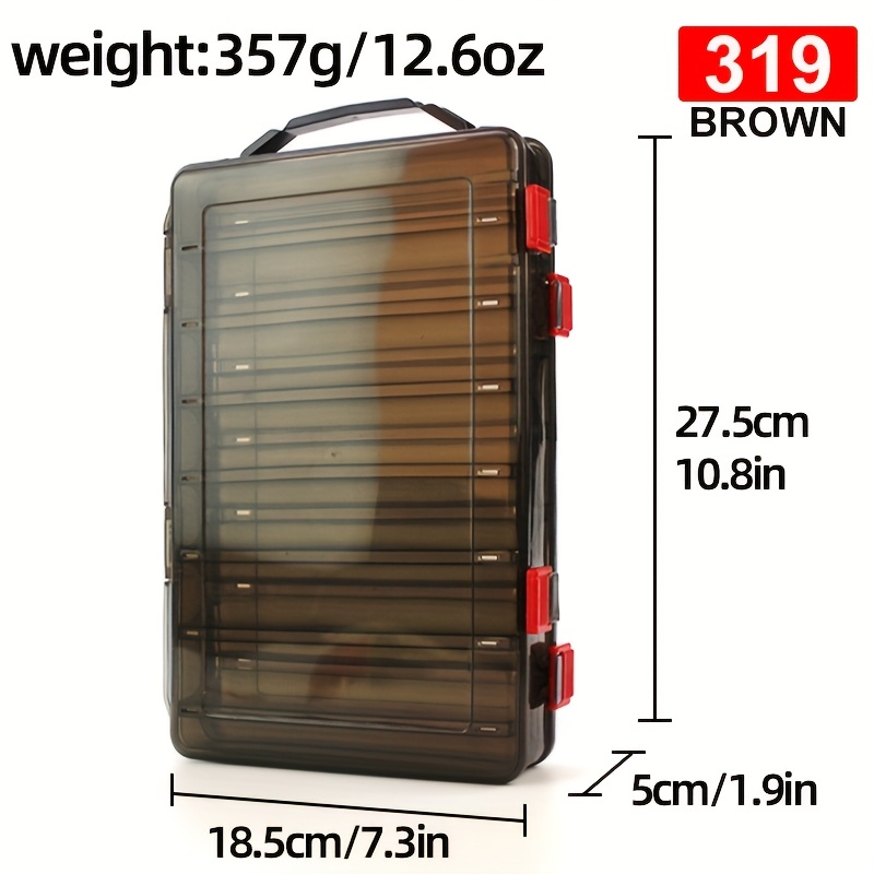 1pc Weihe Double-sided Lure Box | Pp Material, Non-water Resistant, Ideal For Lure Fishing