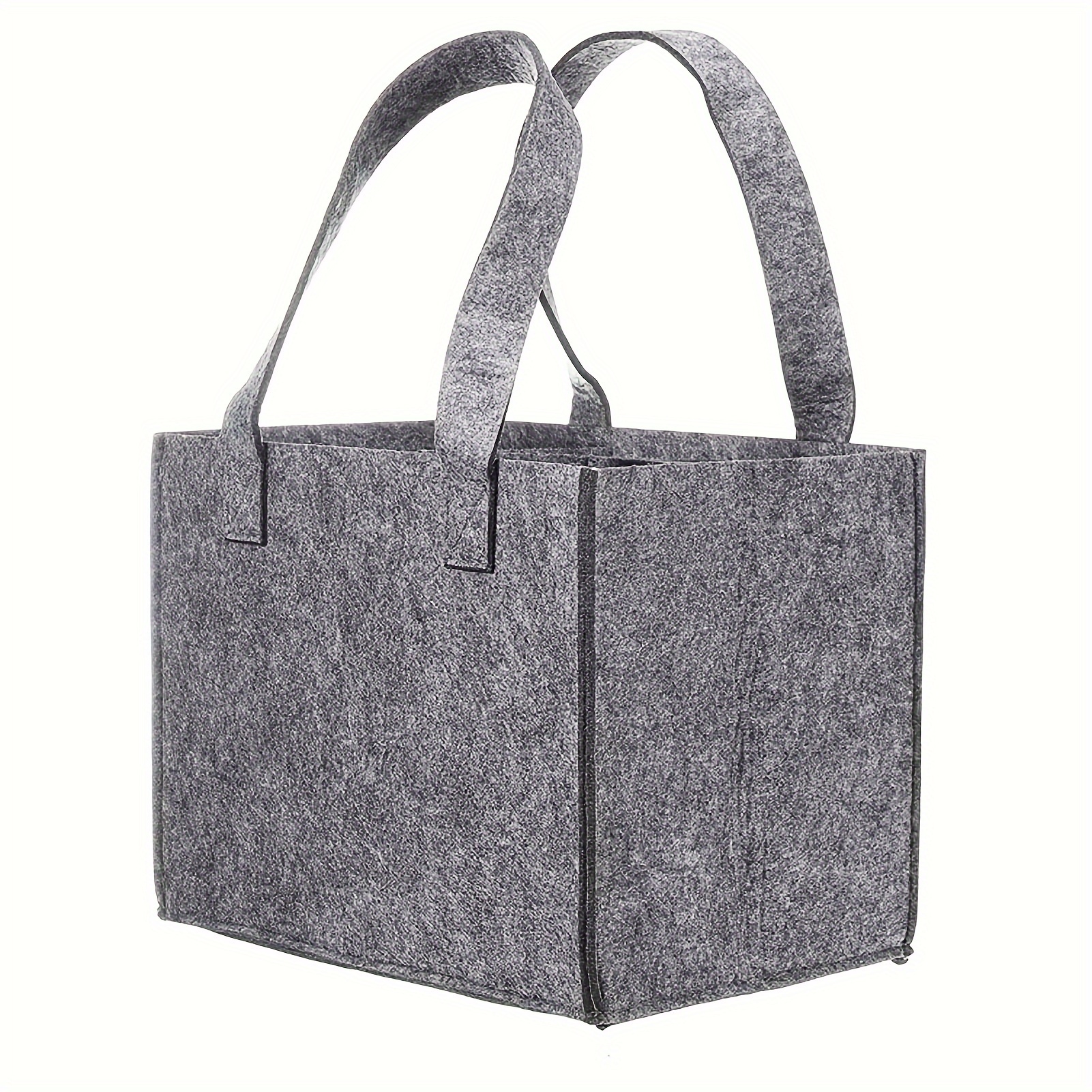 Nesting Bag Organizer, Christmas 6-bottle Wine Tote Bag, Portable Wine Bottle Bag With Reusable Wine Storage Pouch, Felt Grocery Bag, Portable Gift Bag