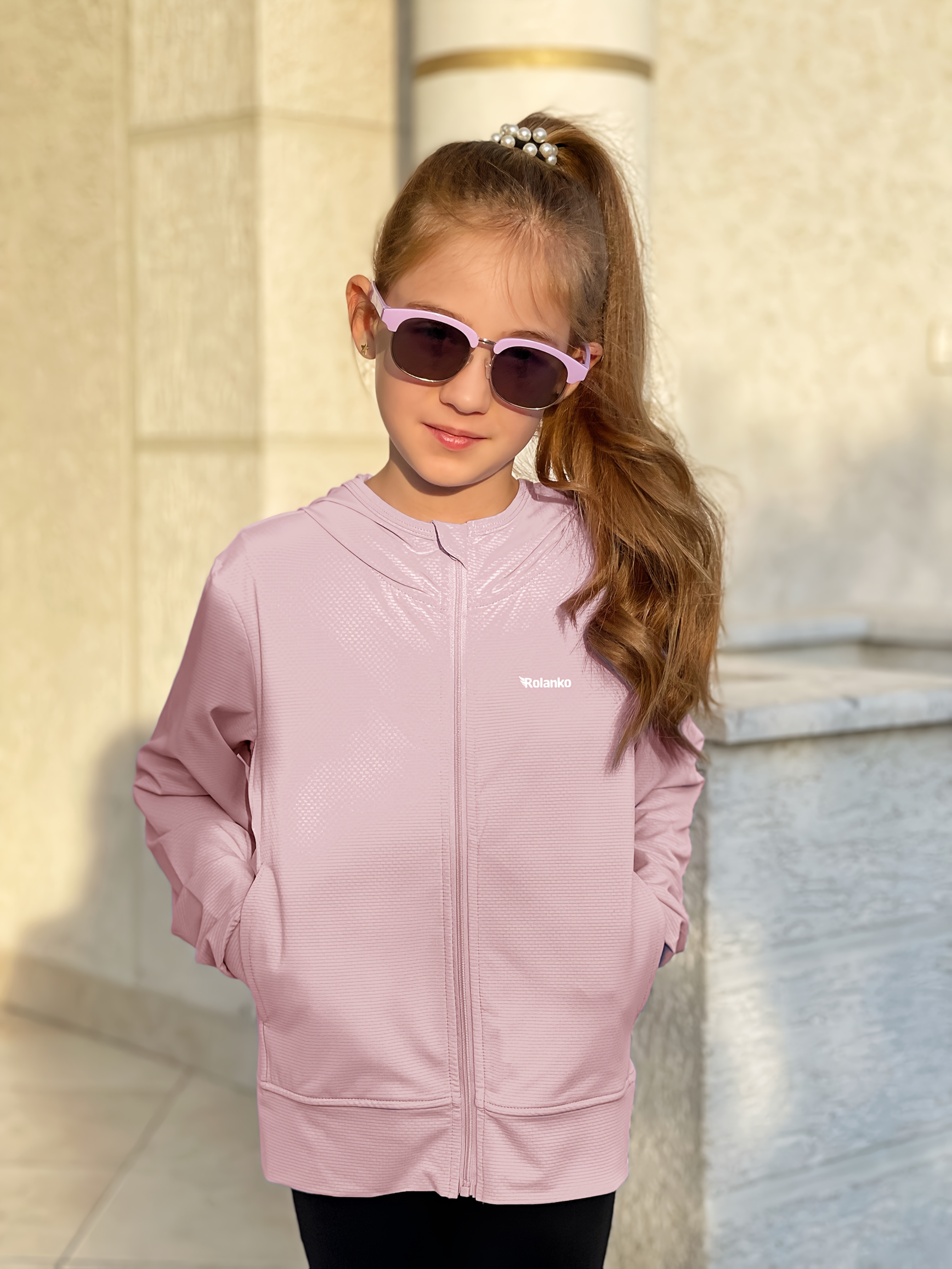 girls clothing girls zip sun hoodie sweatshirt Temu Brazil