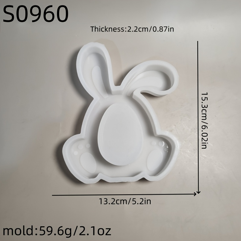 E-shop Harzgussformen Osterkaninchen mit einem Ohr 3D dekorative Silikonform DIY Kerzen-Silikonform Gips dekorative Silikonform Heimdekoration