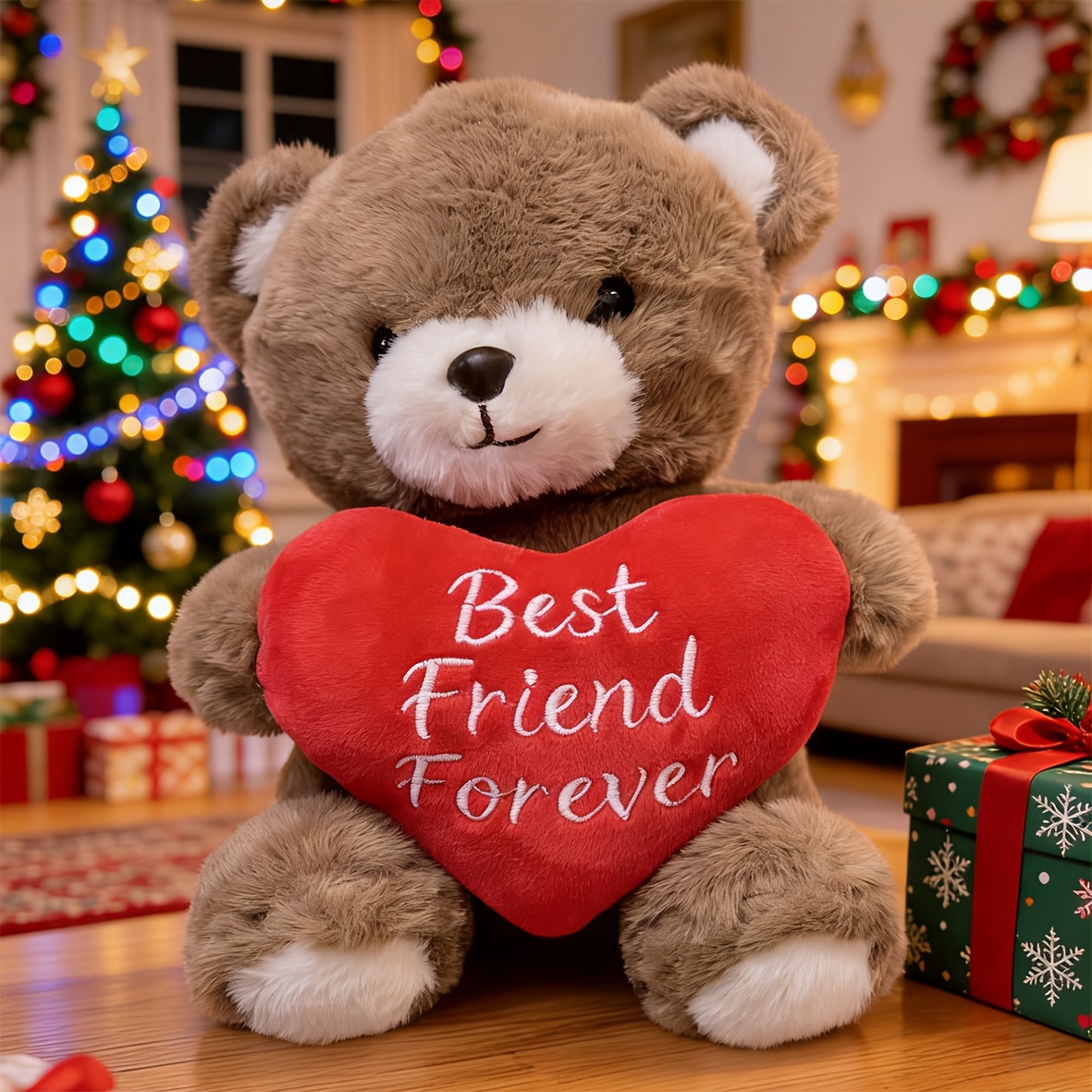 1pc 25cm 9 84 inches soft plush love heart teddy bear adorable cute stuffed animal stuffed plushies great for valentines day birthday halloween thanksgiving easter christmas for  