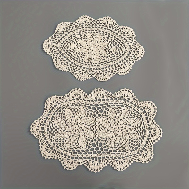 2pcs handmade oval table mats decoration mats