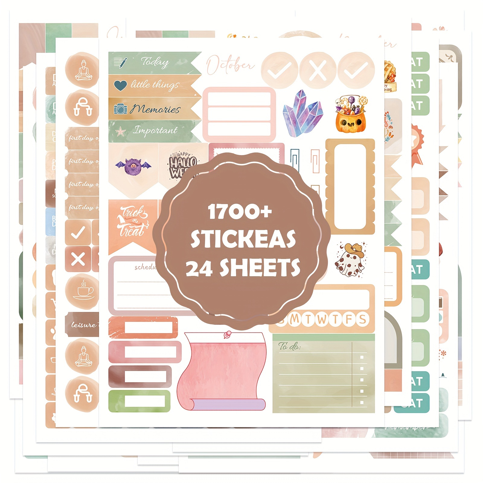 

Planner Stickers, 24 Calendar Stickers Per Pack, Planner Stickers For Women Will Add To Your Schedule