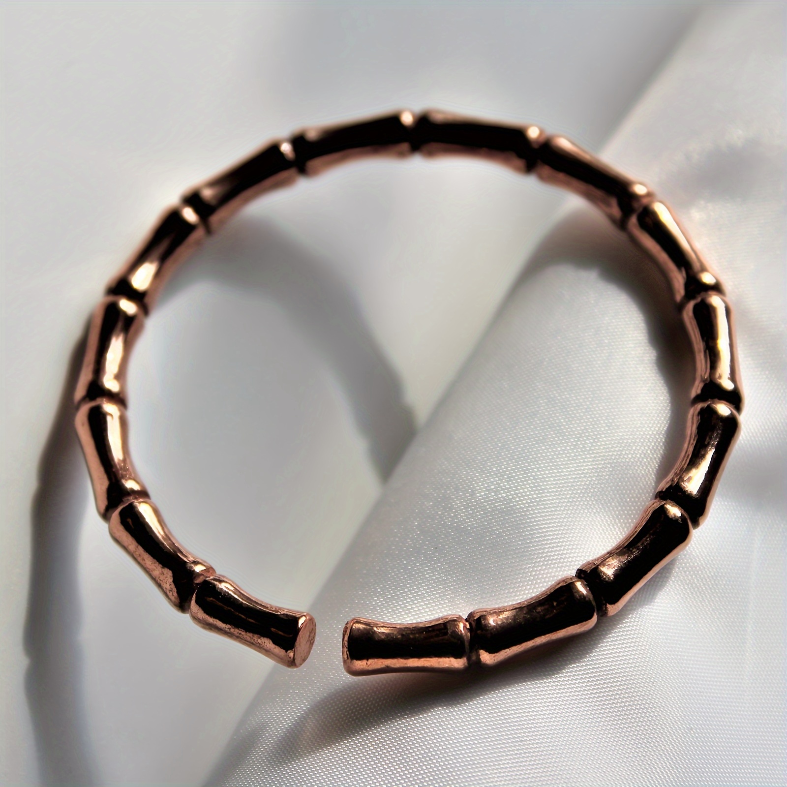 Boho Copper Bangle Bracelet for Women