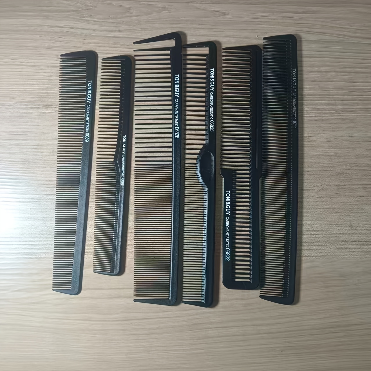 TEMU 6pcs Cross-border Carbon Fiber Hair Comb Hair Salon Haircut Styling Comb Pick Comb Tony G Haircut Comb Smoothing Comb