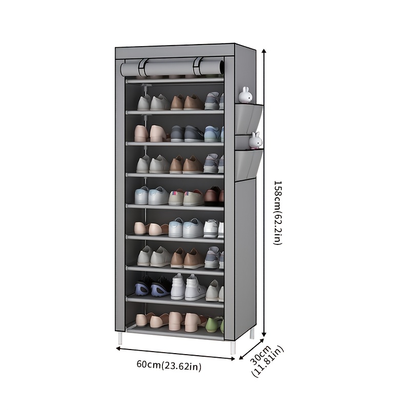 TEMU Shoe Cabinets For Bedrooms And Living Rooms, Including Racks And Storage Solutions, Options, Shoe Racks, Dust-resistant Designs, Assembled Shoe