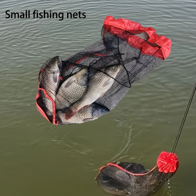 bag to transport fishing landing net 1pc portable fish protection net bag drawstring fish mesh