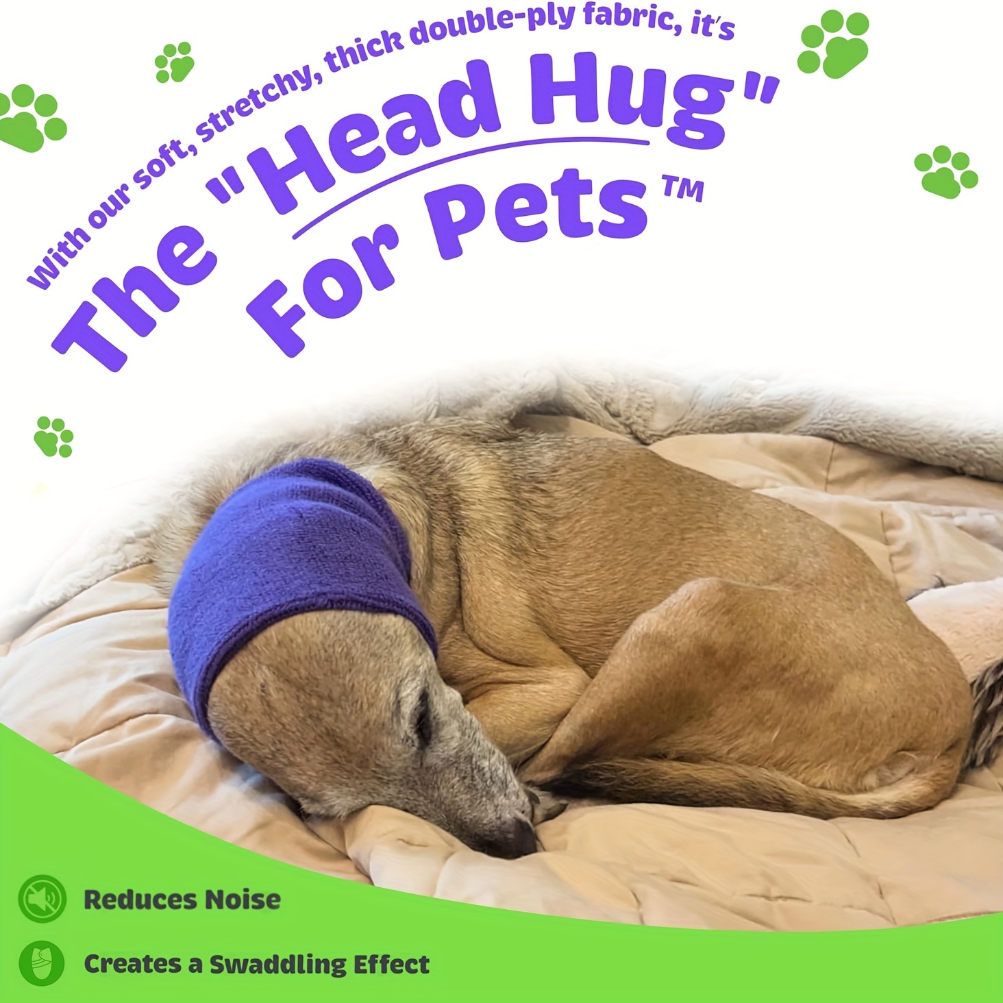 

Original Calming Band For Dogs And Cats - Reduces Anxiety - Noise Reduction For Fireworks, , Grooming, And Forced Drying - Aid