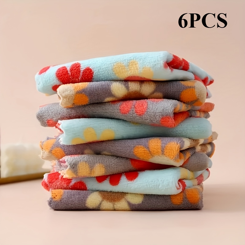 Image of 6pcs Bohemian Style Floral Patterned Towel Set - Random Colors - Super Absorbent, Quick-dry Soft Polyester Fiber - Suitable For Types - Luxurious For Home Bathroom