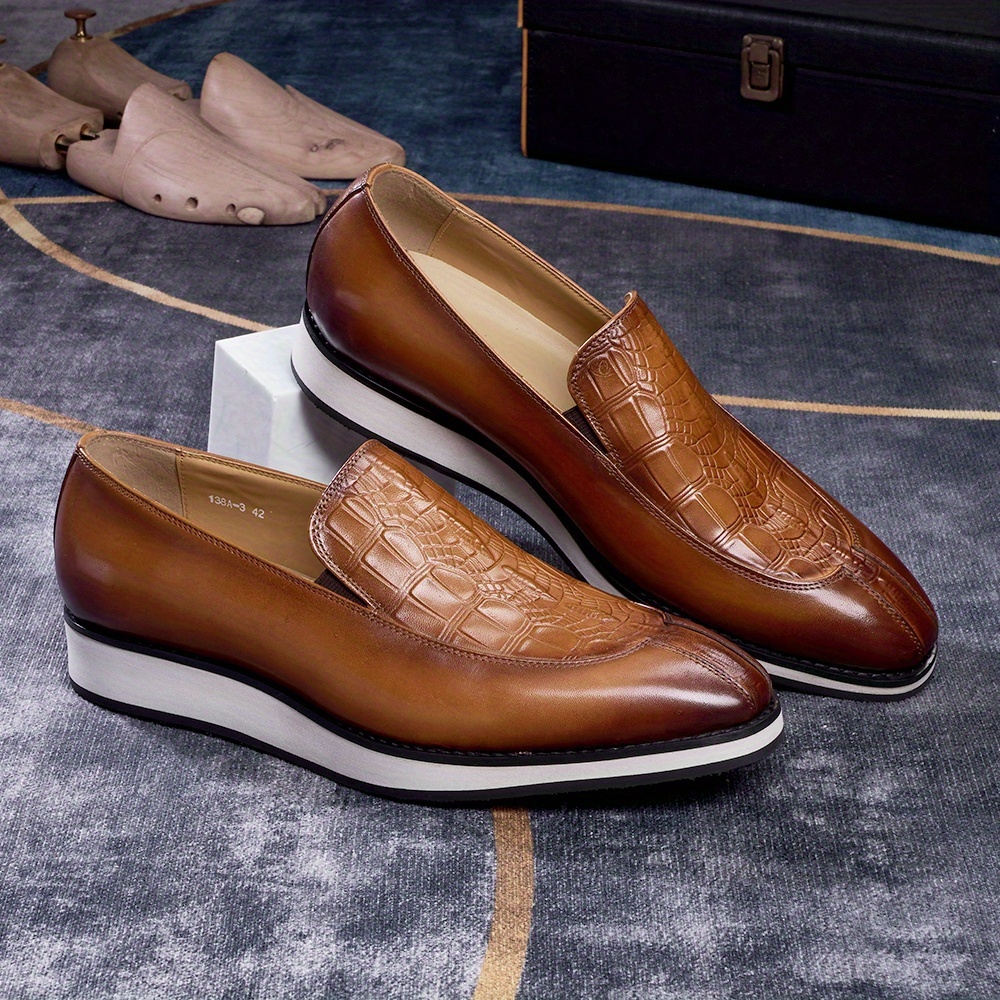 Brand Q Handmade Luxury Italian Brown Leather Almond Toe Moccasins Bulk Italian Luxury Brand Mens Leather Loafers Black  main image 4