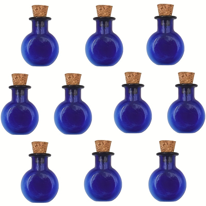 

/50pcs Mini Bouteilles en Verre Colorées Mignonnes Bocaux Fioles avec Bouchon en Liège Bouteille à Souhaits en Verre Pendentif Mariage Fête Bricolage Etc, Matériaux Bricolage à