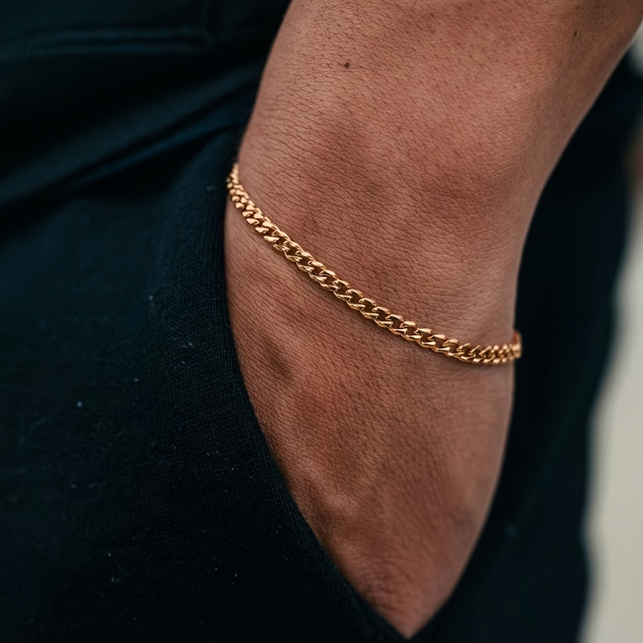 E-shop 1 Einfaches Casual Herren Cuban Link Armband, Ideal für den als Urlaubsgeschenk-Accessoire