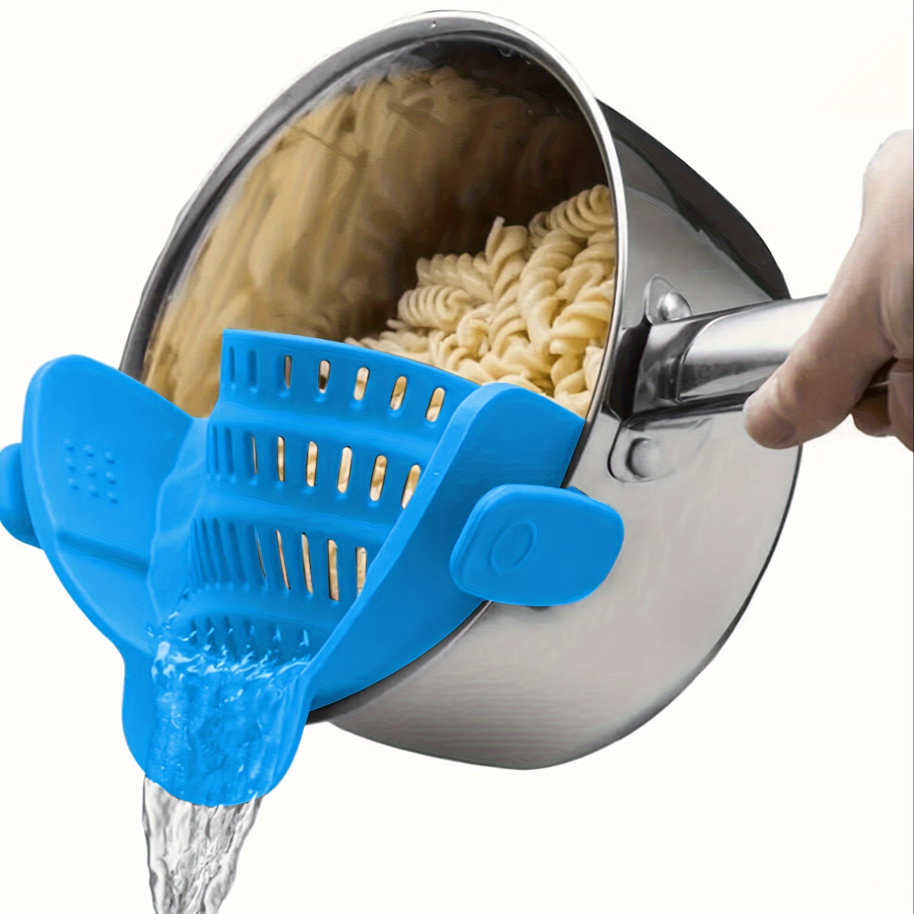  Grey Silicone Pot Strainer and Pasta Strainer, Universal Clip  On Strainer for Pots Pans and Bowls, Kitchen Strain Colander for Food and  Fruit Vegetables: Home & Kitchen