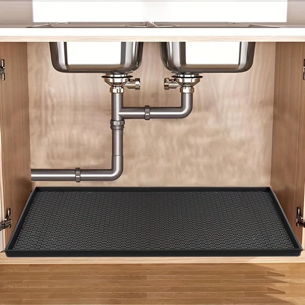 waterproof silicone sink mat 6 sizes   sink   tray bathroom and kitchen cabinet   protection pad shelf liner protects sink from stains damage scratches