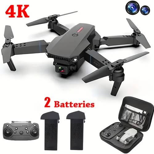 e88 pro max with with obstacle avoidance function and brushless motor optical hovering led lights foldable visual remote control with display screen beginner friendly with maintenance tools and spare spiral blades with 1800mah usb rechargeable battery 1080p video wi fi suitable for people aged 14 and above gift for easter