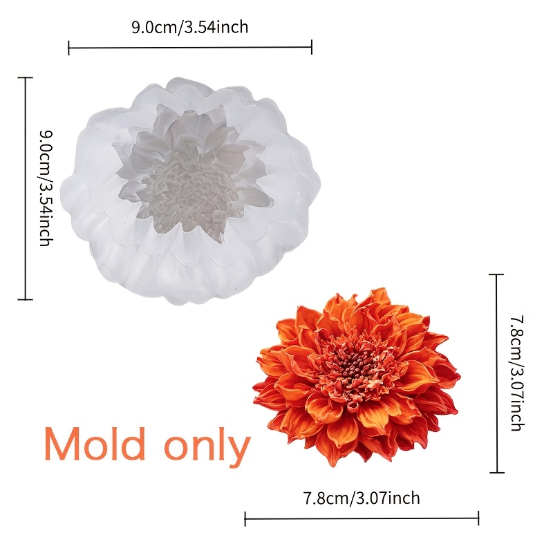 E-shop 3D Blumen Seifenformen aus Silikon für die Seifenherstellung. Mit Blütenblatttexturen, kompletter Formgebung, einfacher Entformung und
