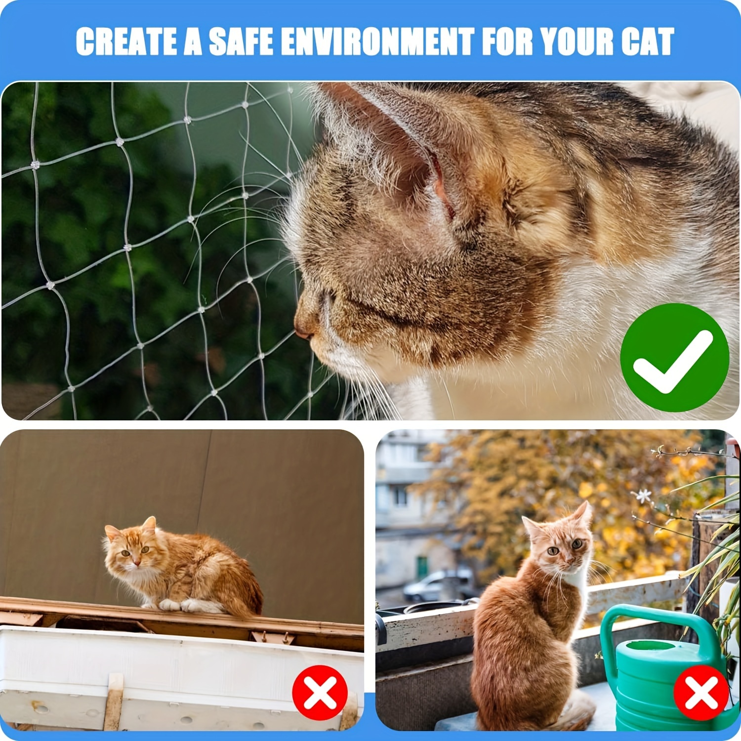 Cat Net Balcony Transparent Cat Protection Net Balcony - Temu