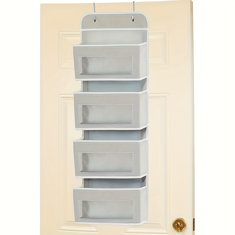 

Over The Door Hanging Organizer With 5 Shelves & 10 Pockets, Fabric Unfinished & Bathroom Storage Solution For Adults & Teens, Doorway Hanging Shelf System For Home Organization