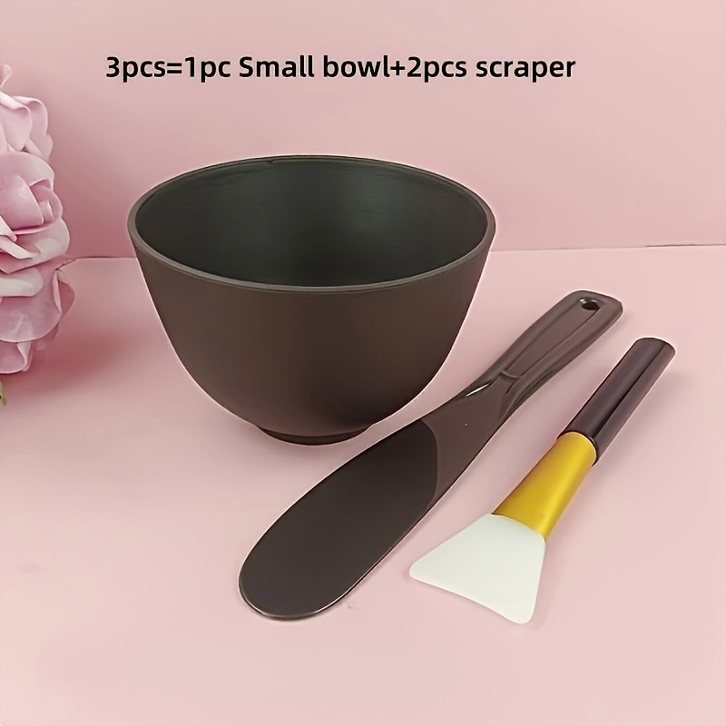 1-set Silicone Facial Mask Mixing Bowl Kit, Diy Skincare & Mud Mask Preparation With Applicator Brush & Spatula, Fragrance-free - Ideal For Home And Use, Face Mask Preparation Tool Kit