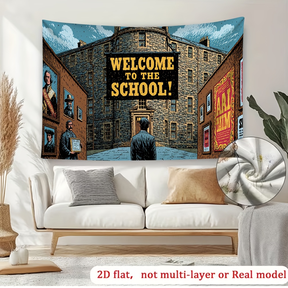 Vintage School Campus Welcome Photography Backdrop for Events