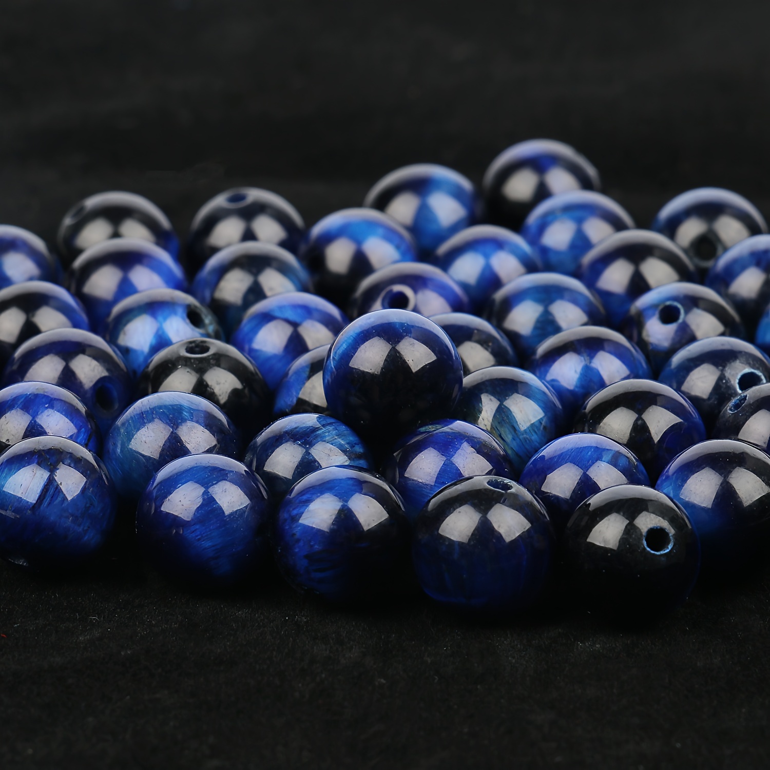 

Natural Stone Eye Beads - Smooth Round Loose Beads For Jewelry Making, Diy Charms, Necklaces, Bracelets - Wholesale Pack