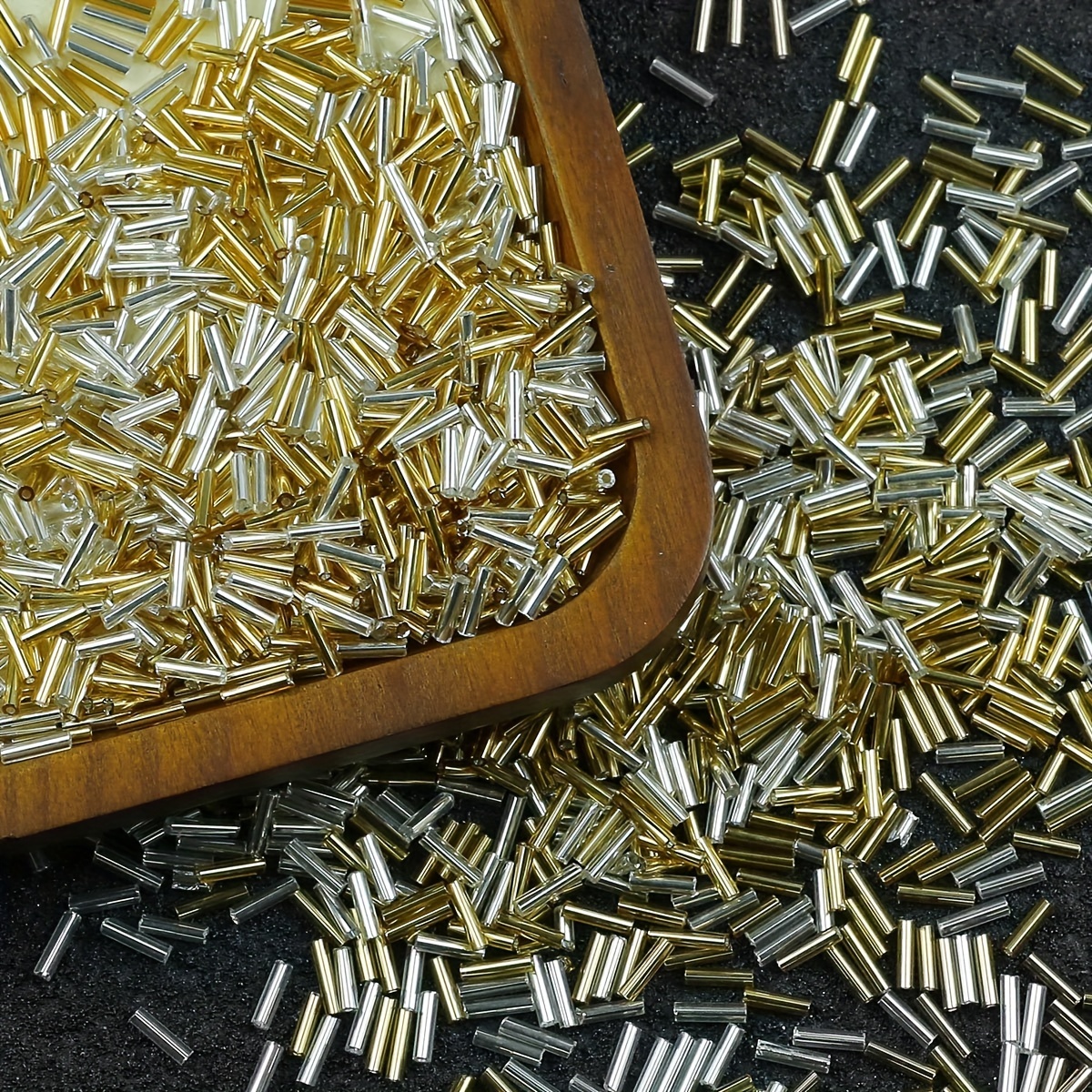 

Perles de en verre, 1000 pièces de 1,7 x 7 mm, de perles de longues la de , bracelets, , boucles d'oreilles et décorations de .