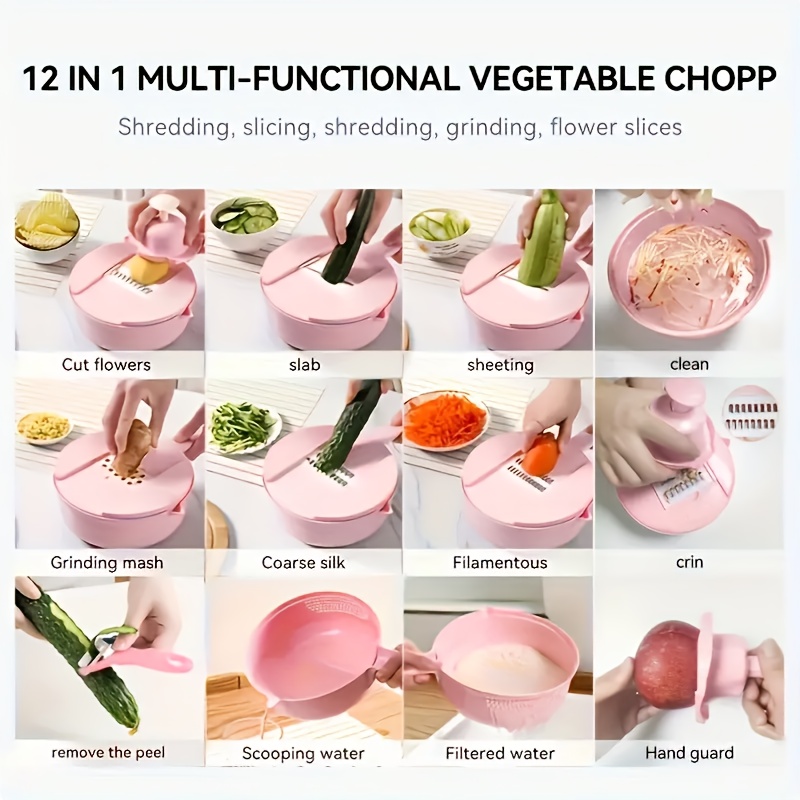 1pc multifunctional vegetable slicer handheld carrot cucumber safety julienne peeler potato   home kitchen mandoline abs material versatile chopping gadget details 9