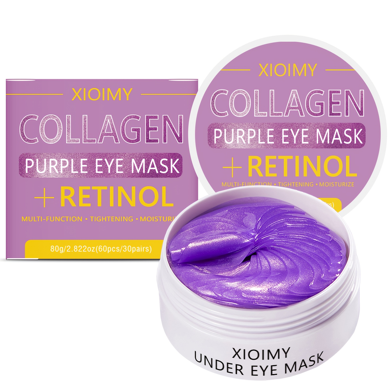 Image of 60pcs Collagen Protein And Blueberry Hydrogel Eye Mask, Moisturize, Firm And Delicate Eye Skin, Improve The Brightness And Elasticity Of Eye Skin, Eye Skin Care, Eye Mask, Eye Facial Mask