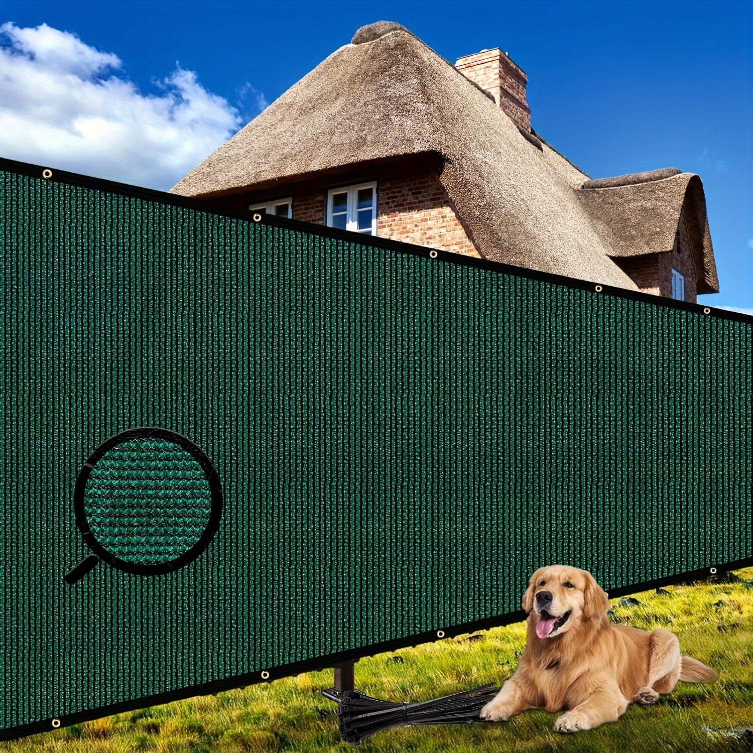 

Privacy Fence X50ft Balcony Screen Fence Cover Fence Mesh Shade Net Cover For Outdoor Wall Garden Patio Backyard (, 6x50ft)