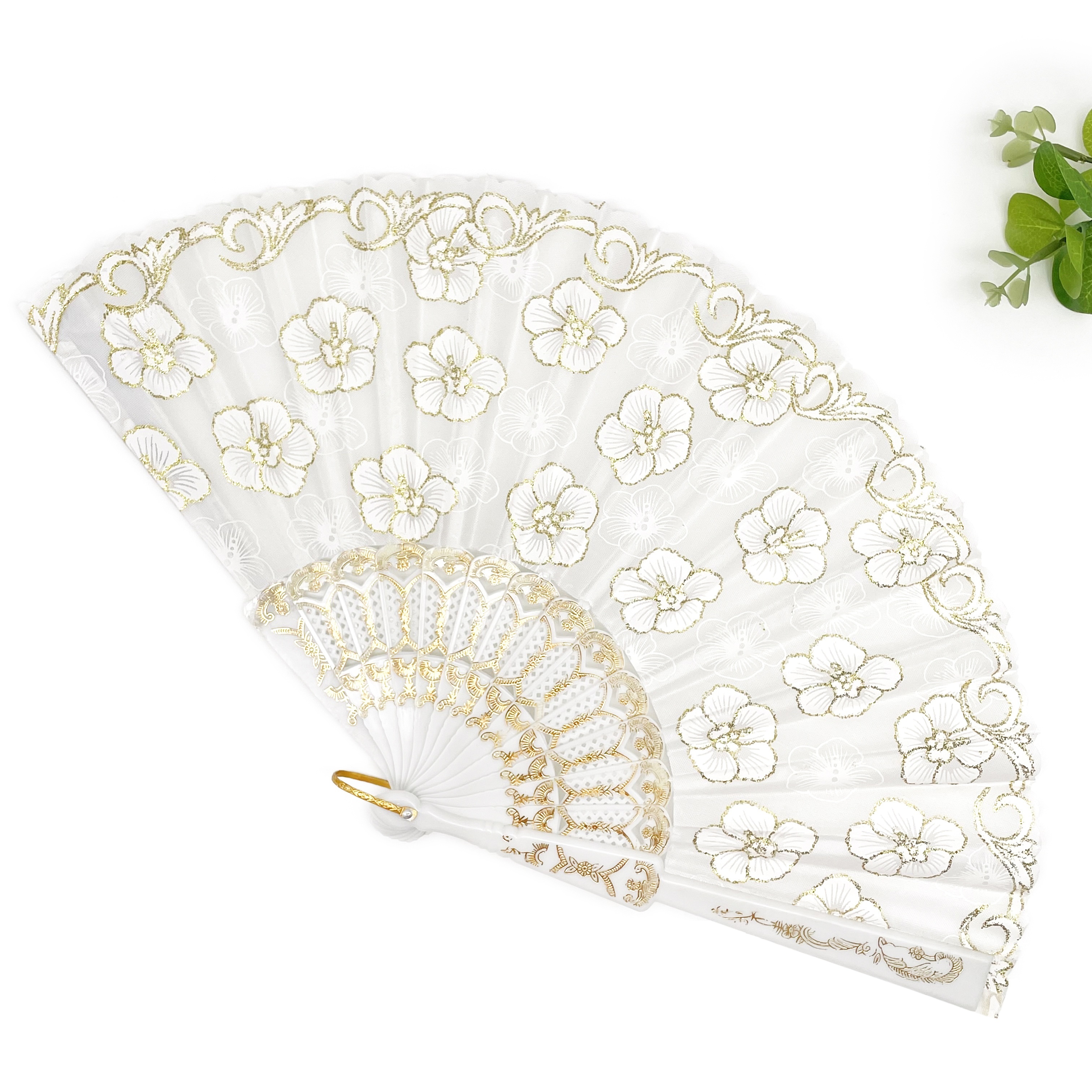 

Assorted Spanish Style Glitter Floral Pattern For Summer Folding Fan
